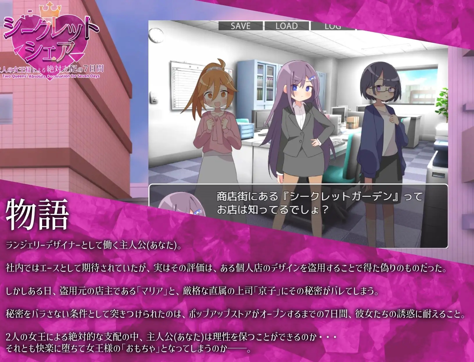 [PC][新作RPG/汉化/动态/2D]秘密共享〜两位女王陛下的绝对支配7天〜 シークレット・シェア〜2人の女王様による絶対支配の7日間〜AI汉化+全CG存档 [1.60GB]-2.jpg